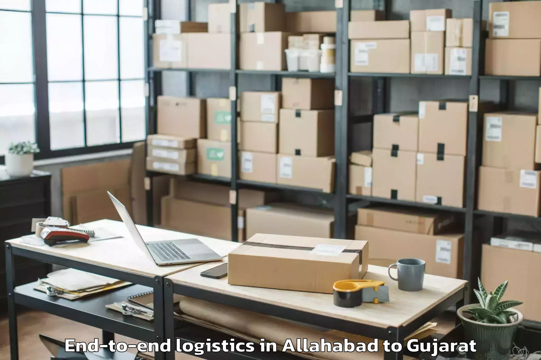 Quality Allahabad to Crystal Mall Rajkot End To End Logistics